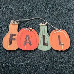 FALL Autumn Pumpkin Muted Toned Boho Artsy Minimal Hanging Twine Home Decoration